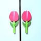 Handcrafted Acacia Wood Tulip Handle Pair